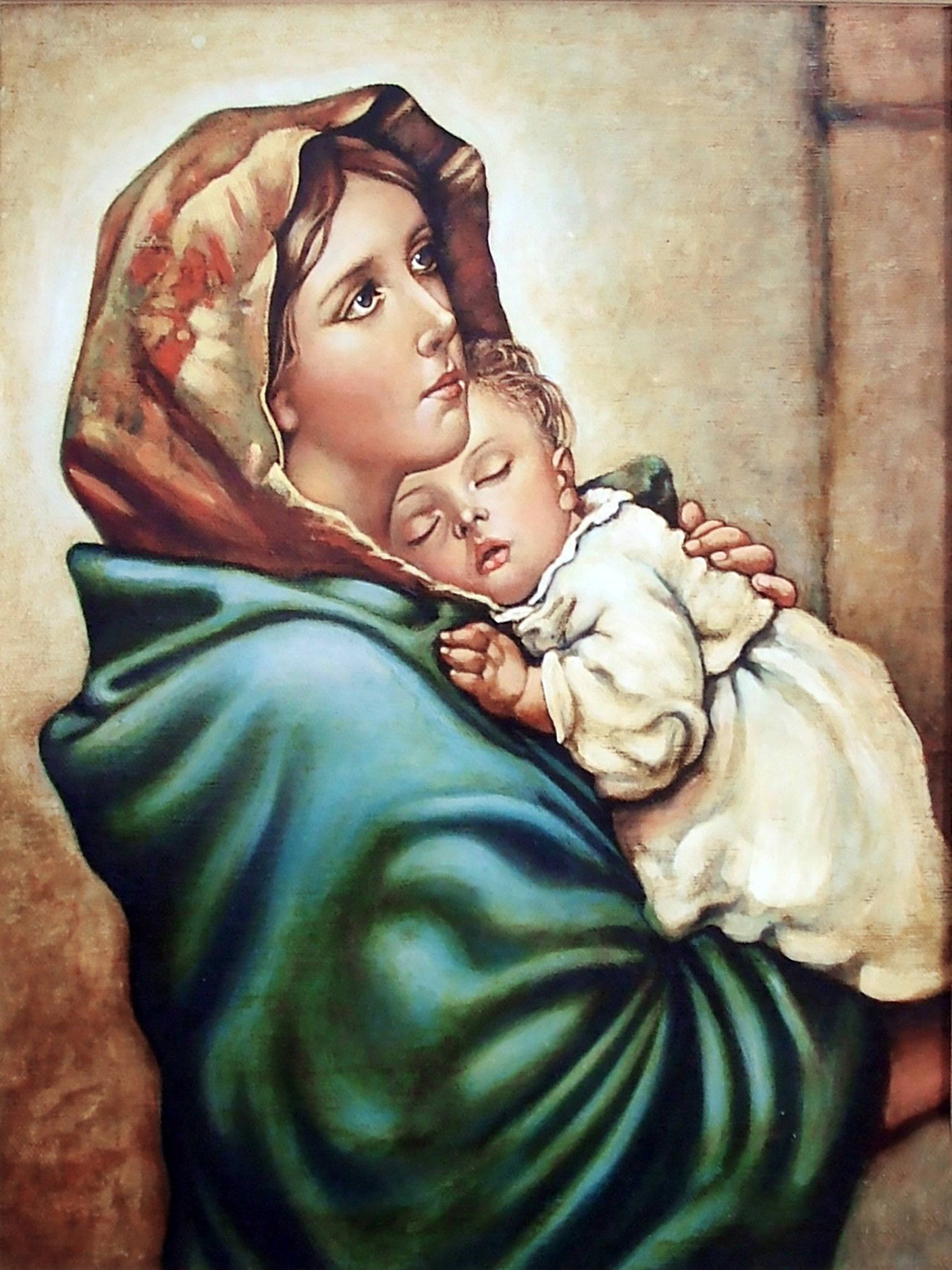 MADONNA CON BAMBINO-RAFFAELLO-R. FERRUZZI